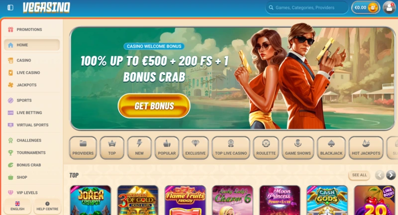 Vegasino Homepage